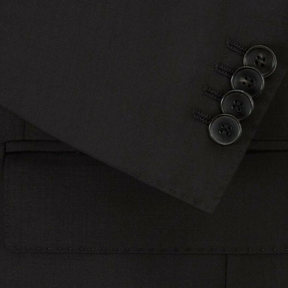 Hugo Boss Men's 'C-Huge' Slim Fit Black 100% Wool Sport Coat Blazer 42R - Picture 6 of 6